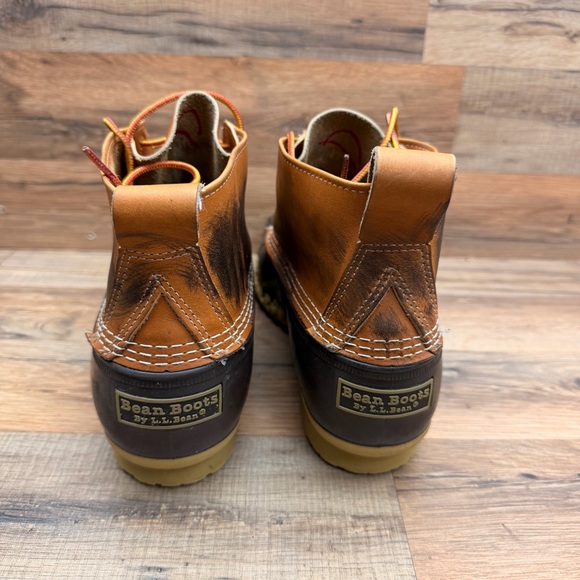 LL Bean Men's size 13 Brown and Tan Duck Boots - Picture 10 of 11